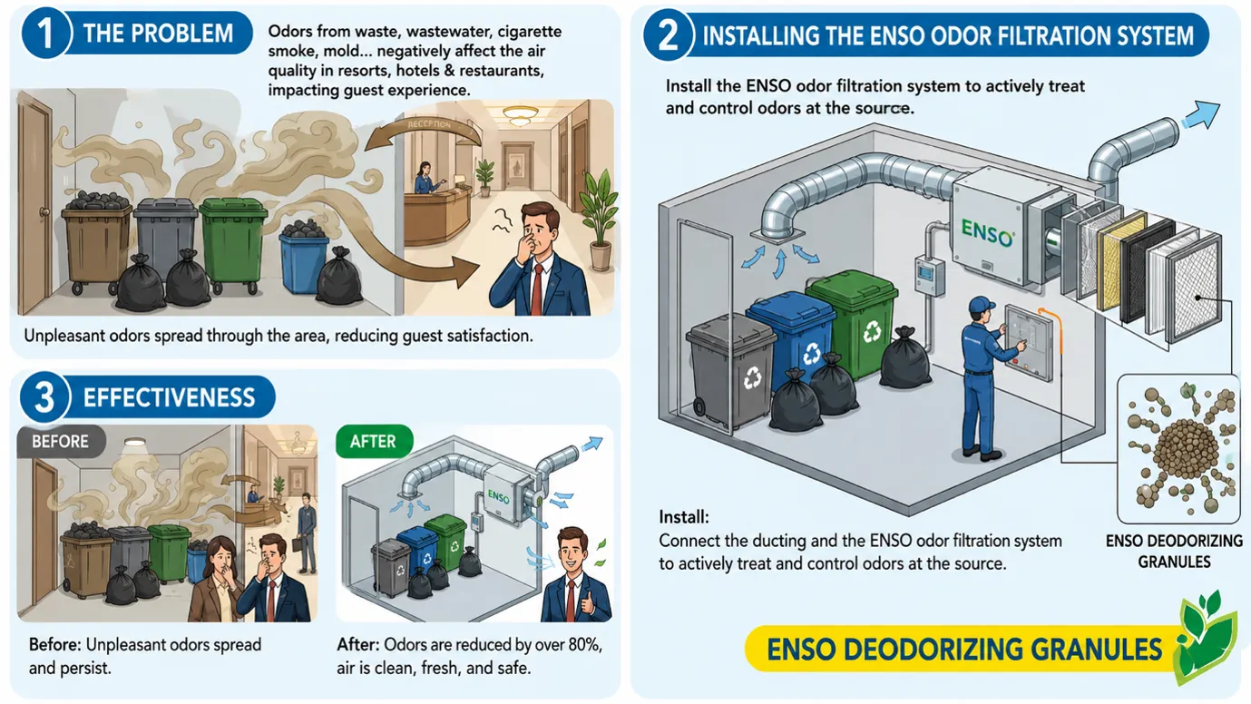 ODOR CONTROL & AIR POLLUTION MANAGEMENT SOLUTIONS FOR RESORTS, HOTELS & RESTAURANTS