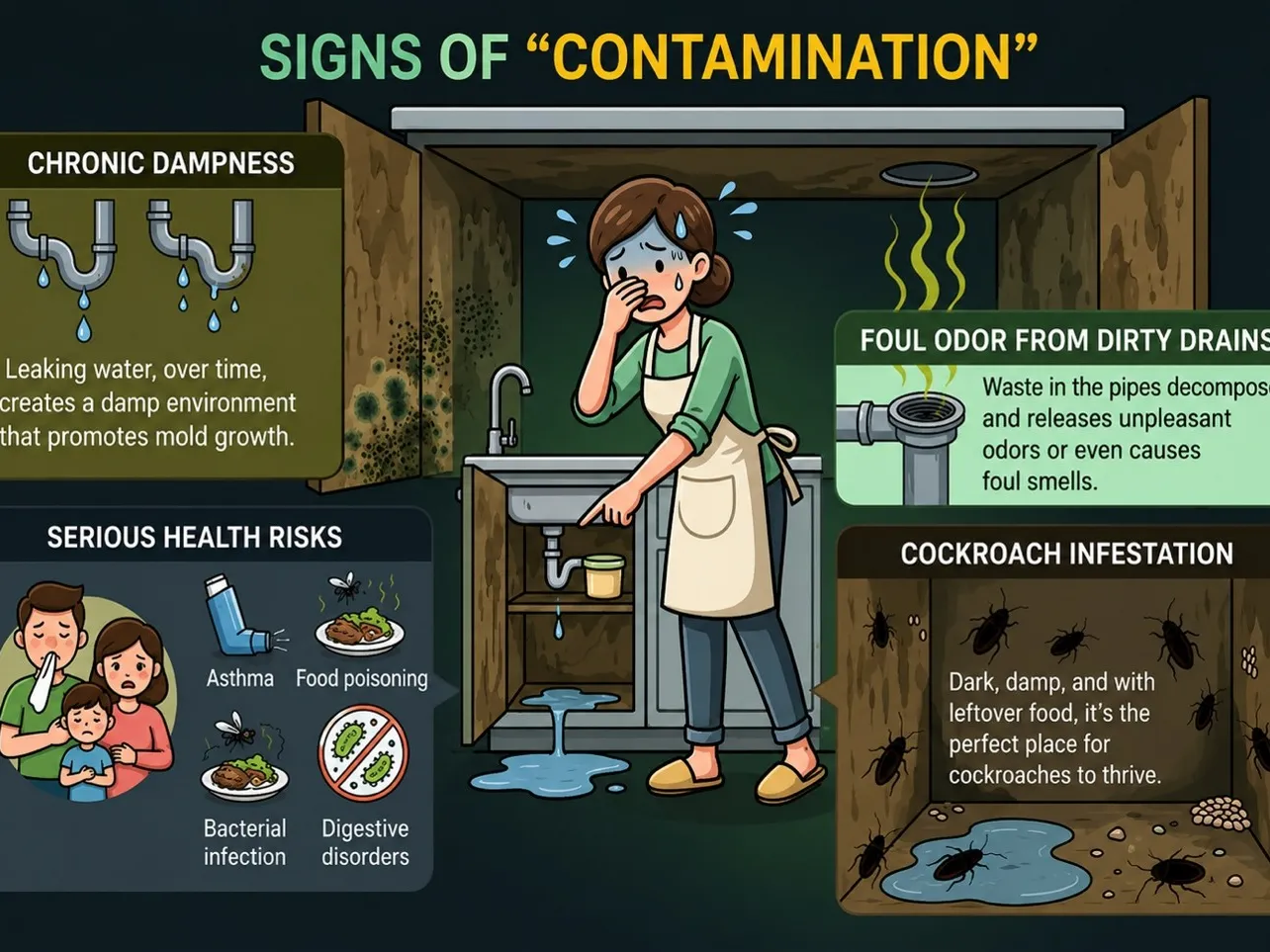 Kitchen Odors – Cockroaches in the Kitchen