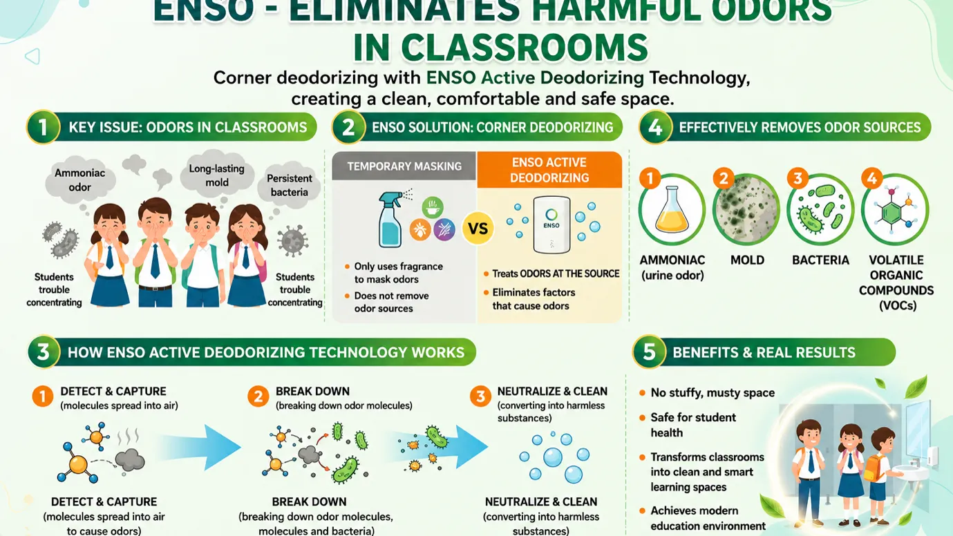 ENSO Effectively Eliminates Odors in Public Areas